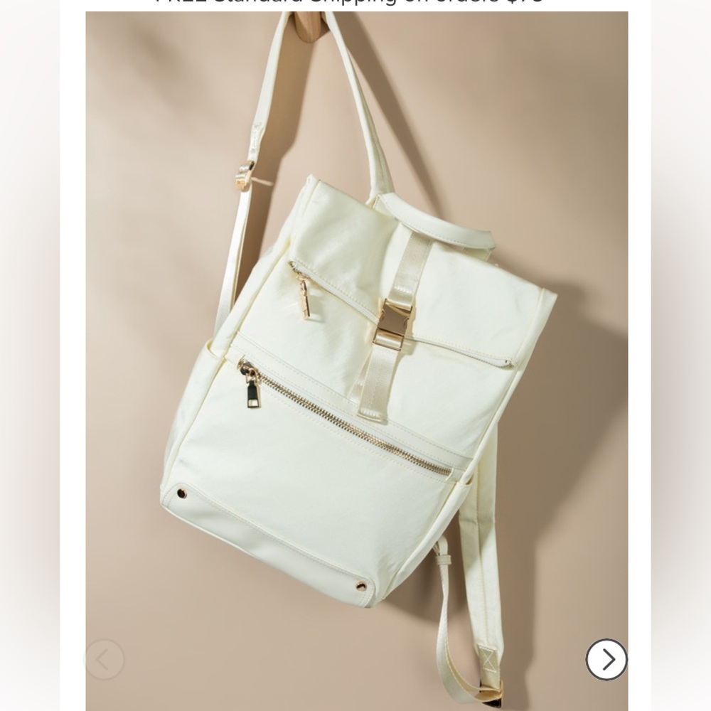 Francesca’s collections Wendi Nylon Buckle Flap Backpack